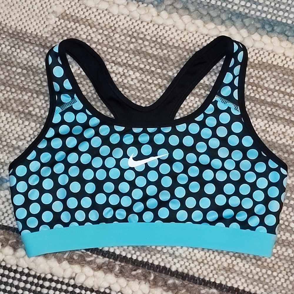 NIKE DRY-FIT Sports Bra Turquoise Dots